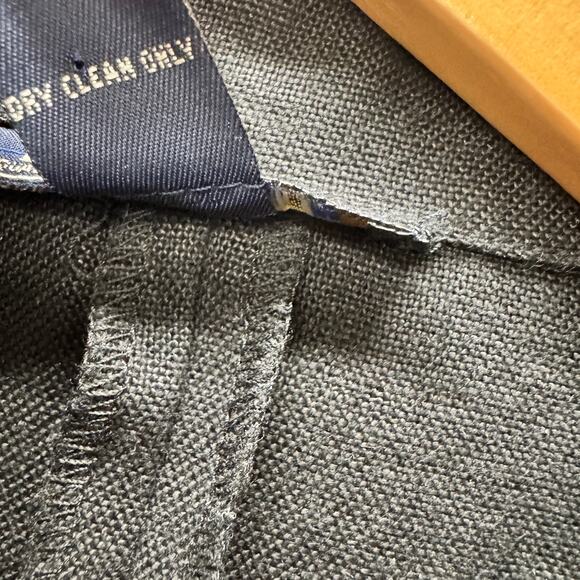 Vintage Harolds Linen Dress Black Maxi Button Up Sleeveless Womens 4 Coastal - Picture 6 of 7